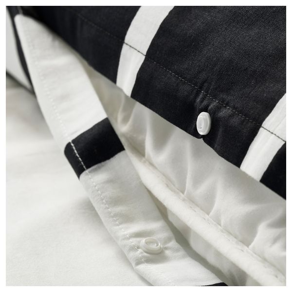 Пододеяльник и 2 наволочки ТУВБРЭККА, черный, белый - фото 2