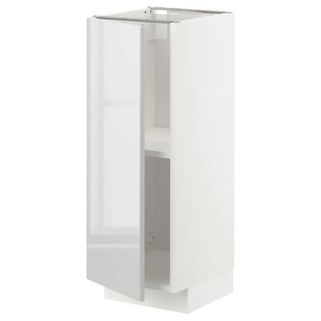Напольный шкаф с полками, белый/Рингульт светло-серый 30x37 см IKEA METOD МЕТОД 294.469.15