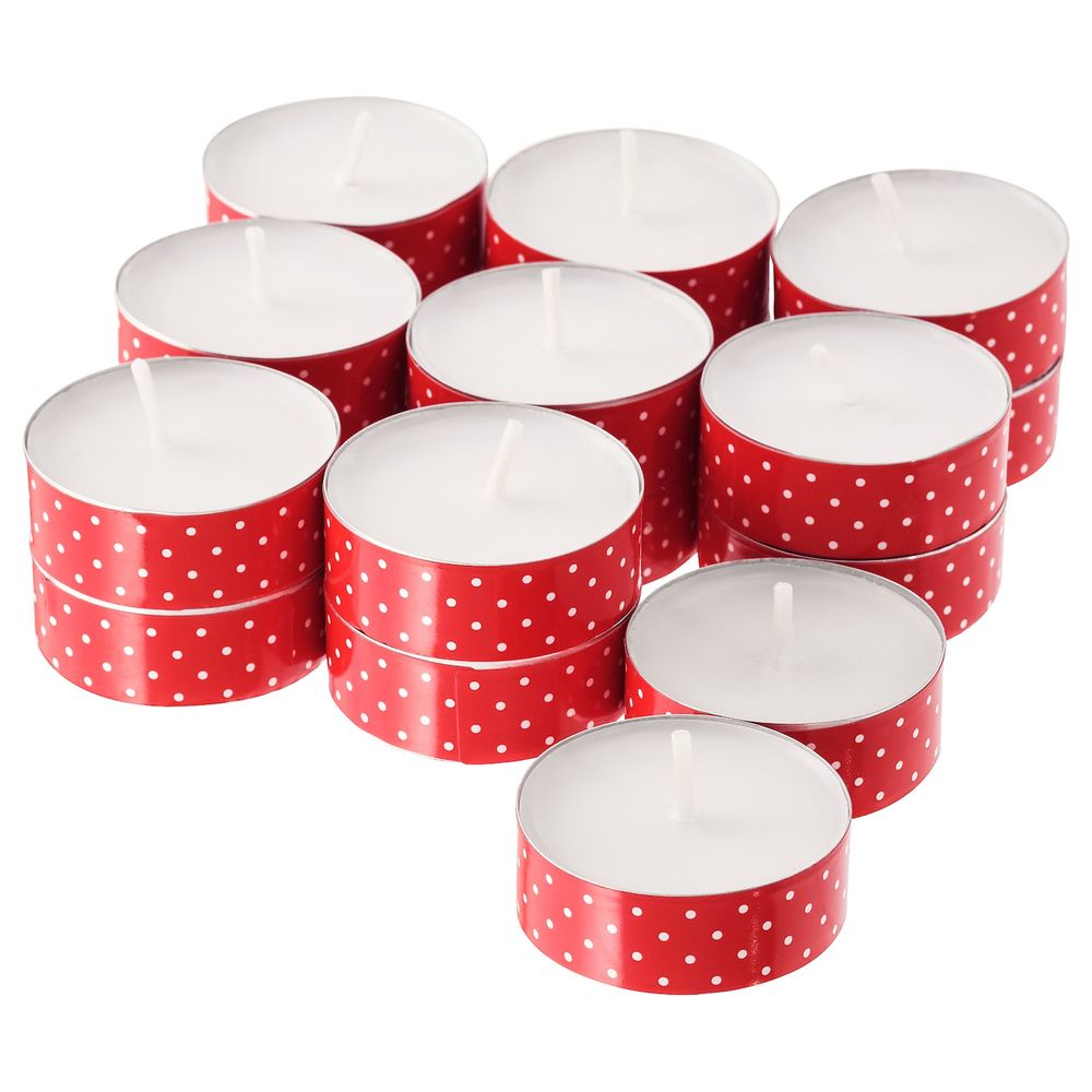 Неароматическая греющая свеча, красный IKEA ВИНТЕРФЕСТ 004.456.00 - фото 1