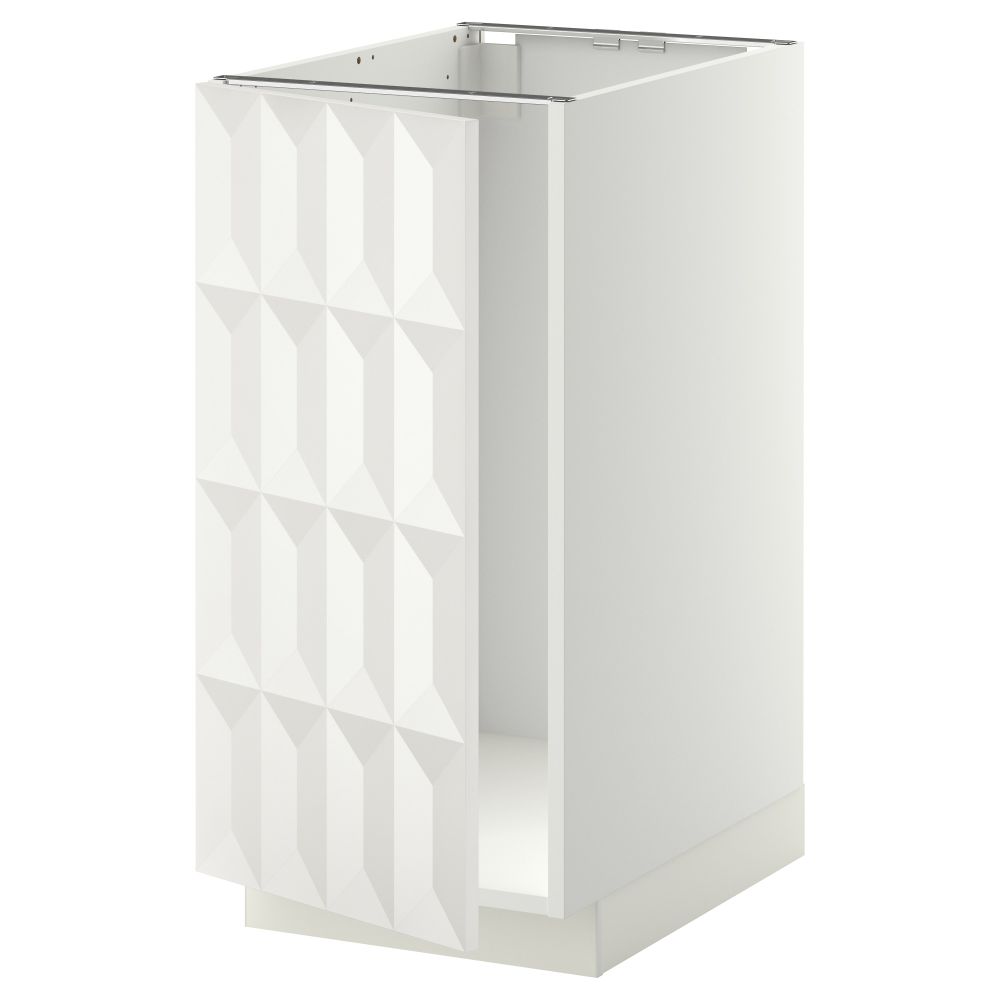 Напольный шкаф для мойки, мусорных контейнер МЕТОД, белый, Гэррестад белый (40x60 см) - схема-чертеж с размерами