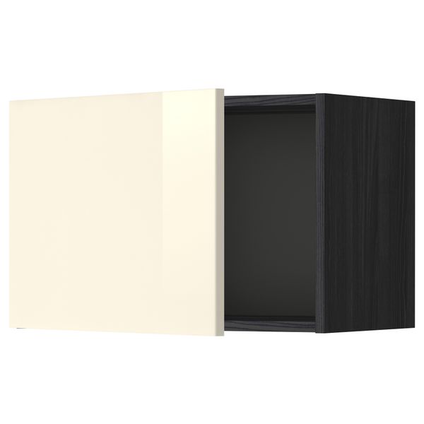 Шкаф навесной МЕТОД, черный, Рингульт кремовый - схема-чертеж с размерами