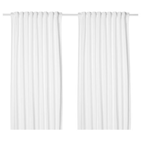 Гардины, 2 шт., белый 145x300 см IKEA TIBAST ТИБАСТ 703.967.62