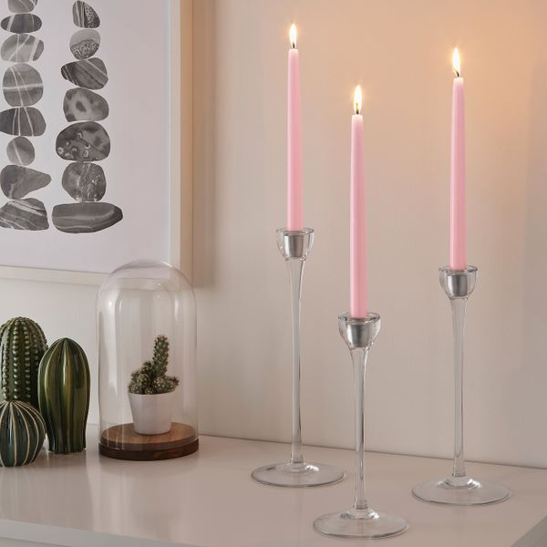 Неароматическая свеча, светло-розовый 25 см IKEA КЛОКХЕТ 704.525.26 - схема-чертеж с размерами