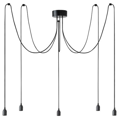 Подвесной светильник с 5 плафонами, черный IKEA BENGTSBOL 004.734.00