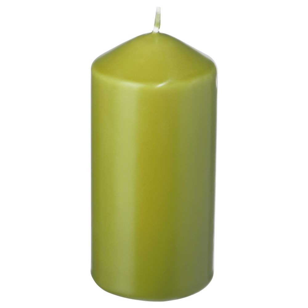 Неароматическая свеча формовая ДАГЛИГЕН, темно-зеленый (14 см) - фото 1