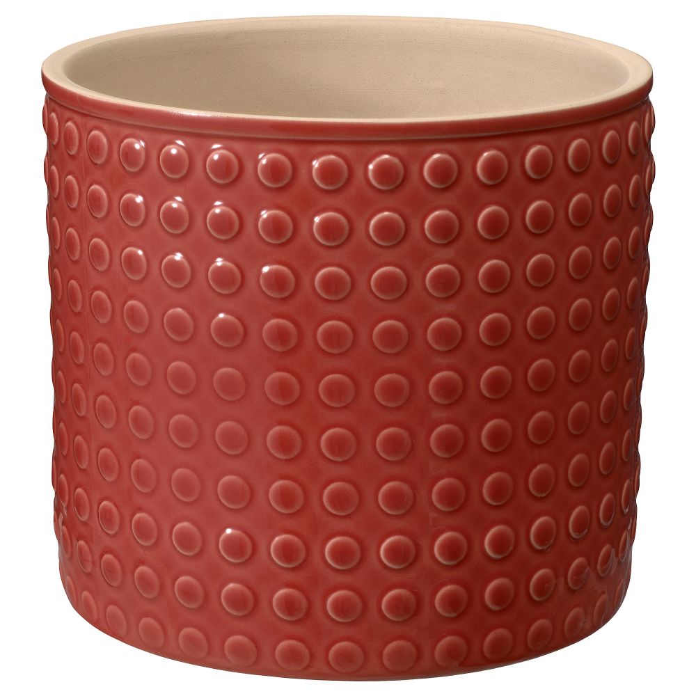 Кашпо, 12 см, для дома, улицы красный IKEA CHIAFRÖN ЧИАФРЁН 105.745.64 - фото 1