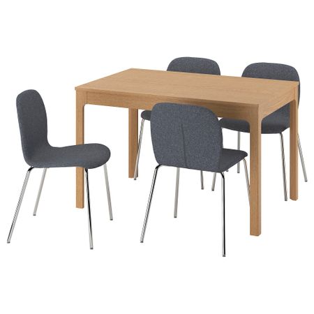 Стол и 4 стула IKEA KARLPETTER, EKEDALEN ЛЕН ЭКЕДАЛЕН 295.712.02