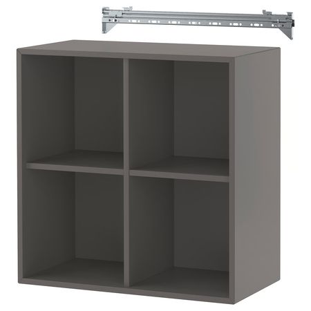 EKET Навесной модуль с 4 отделениями - темно-серый 70x35x70 см