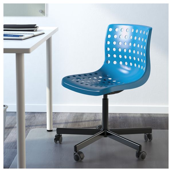 Рабочий стул СКОЛБЕРГ / СПОРРЕН, синий, черный - фото 9