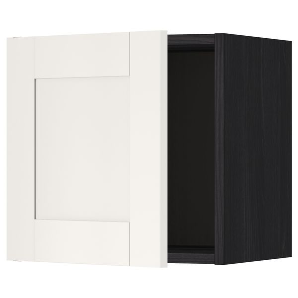 Шкаф навесной МЕТОД, черный, Сэведаль белый - схема-чертеж с размерами