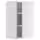 METOD Навесной шкаф с полками - белый/Aspudden светло-серый 30x60 см
