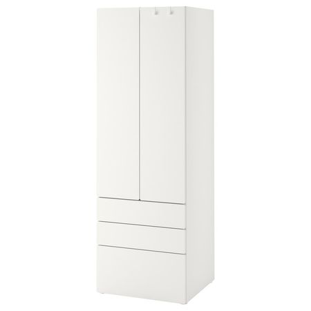 SMÅSTAD / PLATSA Гардероб - белый белый/с 3 ящиками 60x42x181 см