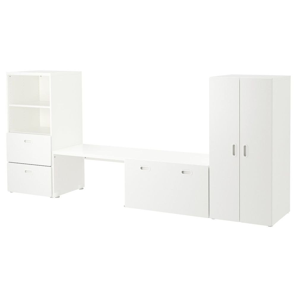 Комбинация для хранения, белый/белый 300x50x128 см IKEA СТУВА / ФРИТИДС 792.531.36 - фото 1