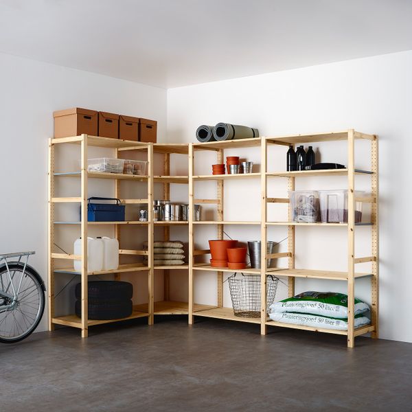 4 секции/угловой, сосна 249/164x50x179 см IKEA IVAR ИВАР 292.485.43 - фото 9