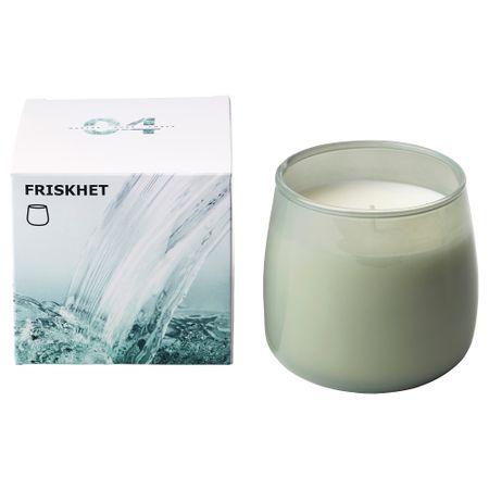 Ароматическая свеча в стакане ФРИСКХЕТ, бирюзовый Водный поток, бирюзовый (9 см)