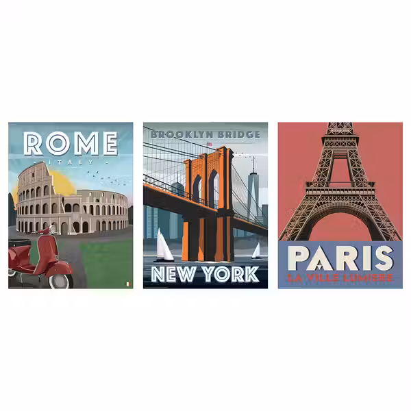 BILD Постер - три города 30x40 см - фото 1