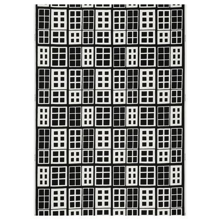BROKAKLEJA Отрез ткани - чёрный/геометрический 150x300 см