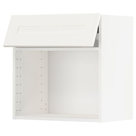 Навесной шкаф для/СВЧ,нажимн механизм, белый/Сэведаль белый 60x60 см IKEA METOD МЕТОД 793.939.81