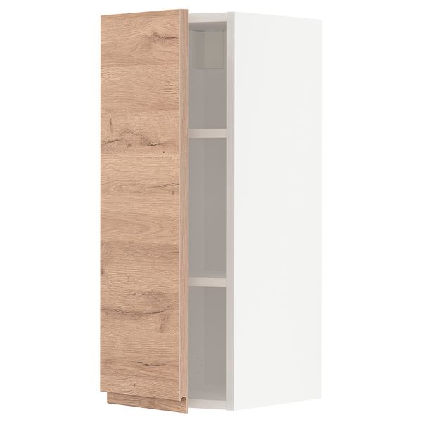 Навесной шкаф с полками, 30x80 см, белый, Voxtorp под дуб IKEA METOD МЕТОД 794.700.69 - фото 1