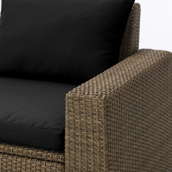 4-местный комплект садовой мебели, коричневый/Холло черный IKEA СОЛЛЕРОН 492.569.33 - фото 5