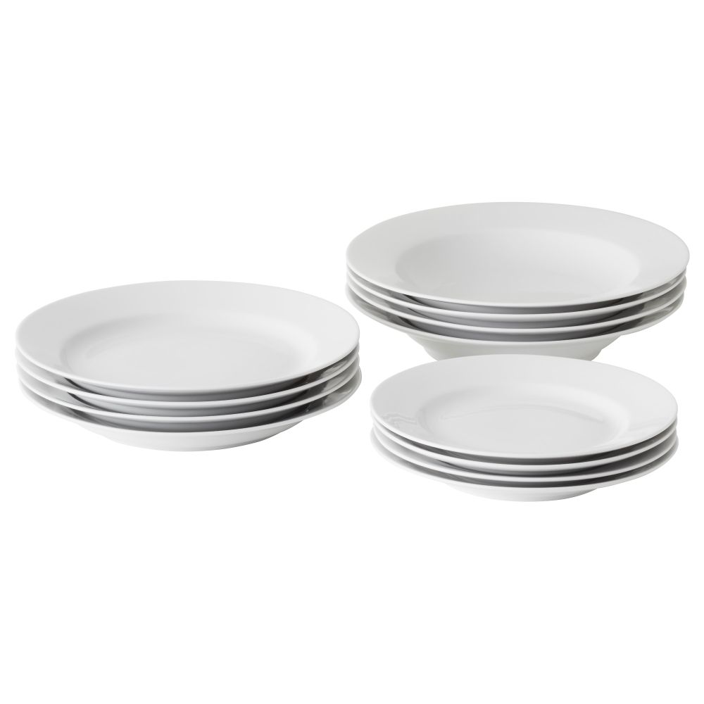 Сервиз, 12 предметов ИМИТЕРА, белый - фото 1