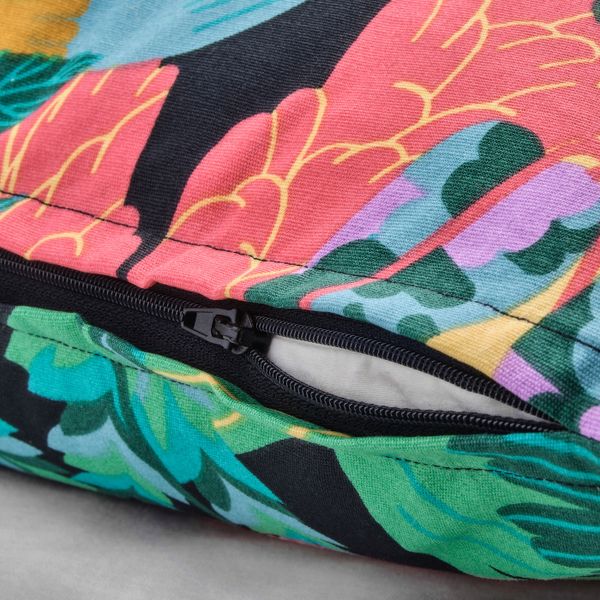 Чехол на подушку, черный/разноцветный 50x50 см IKEA НЭБФЛИ 504.650.54 - схема-чертеж с размерами