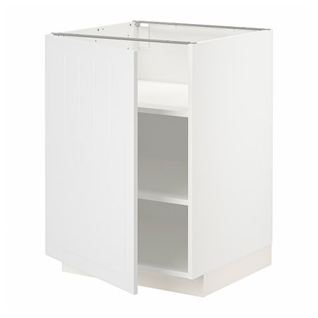 Напольный шкаф с полками, белый/Стенсунд белый 60x60 см IKEA METOD МЕТОД 894.096.51