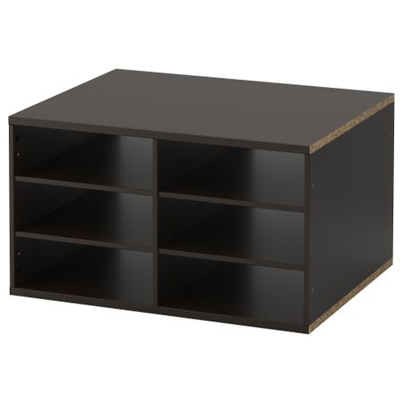 Секция полок КОМПЛИМЕНТ, черно-коричневый