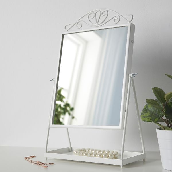 Зеркало настольное, белый 27x43 см IKEA KARMSUND КАРМСУНД 104.938.41 - фото 2