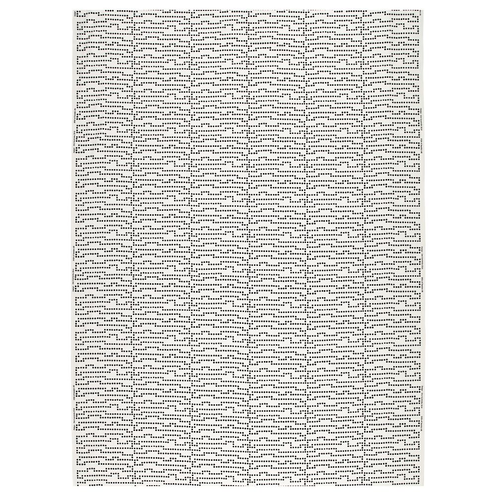 Ткань АВСИКТЛИГ, точечный, белый/черный (150 см) - схема-чертеж с размерами