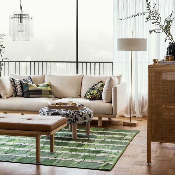 STOCKHOLM 2025 Светильник напольный - белый текстиль/латунированный 159 см - фото 2