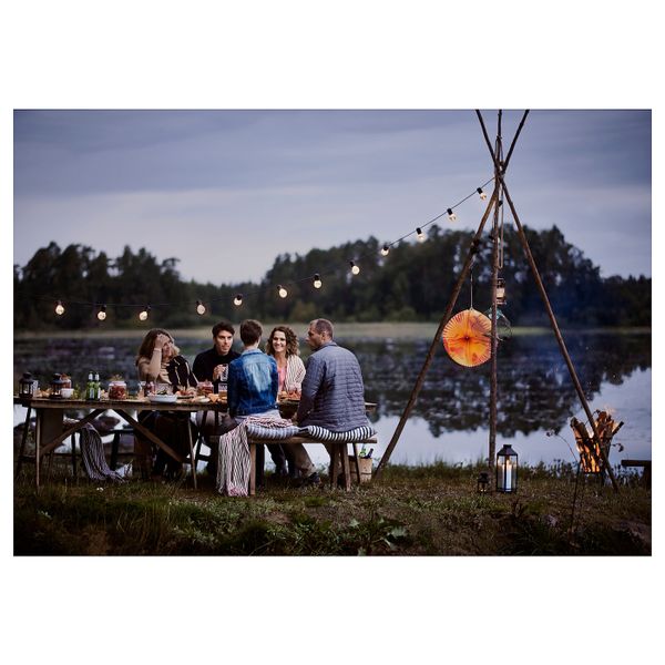 Фонарь дляформовой свечи,д/дома/улицы, черный 43 см IKEA LAGRAD ЛАГРАД 503.726.39 - фото 4