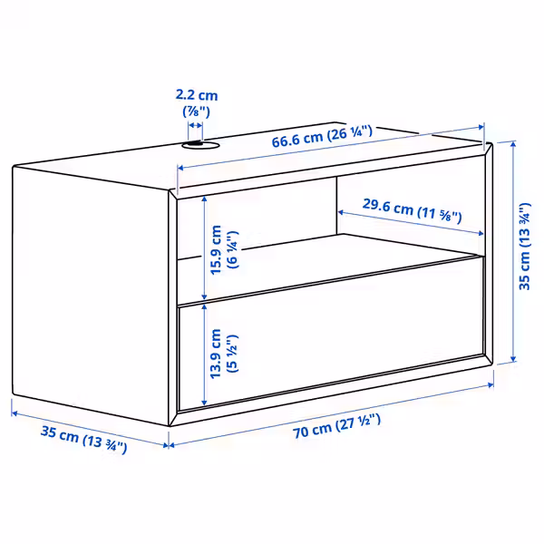 EKET Комбинация для хранения - темно-серый 210x35x35 см - фото 8