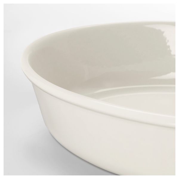 Форма для духовки ВАРДАГЕН, овал, белый с оттенком (31x24 см) - схема-чертеж с размерами