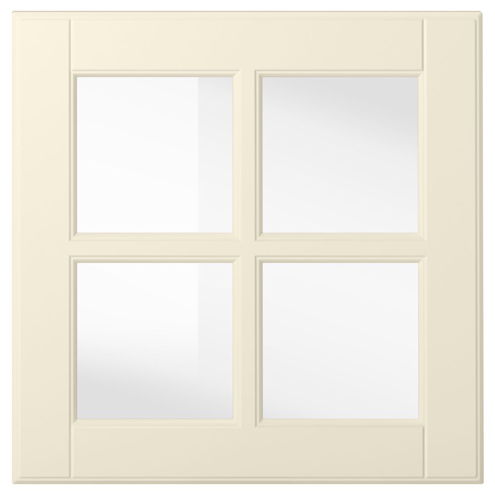 Стеклянная дверь БУДБИН, белый с оттенком - фото 1