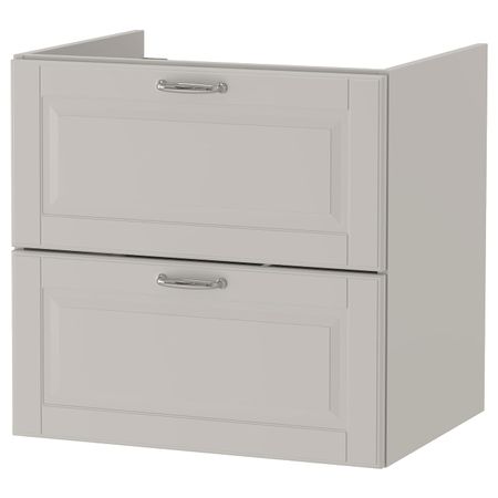 Шкаф для раковины с 2 ящ, Кашён светло-серый 60x47x58 см IKEA GODMORGON ГОДМОРГОН 804.041.82
