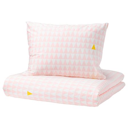 Пододеяльник и 1 наволочка, светло-розовый 150x200/50x70 см IKEA СТИЛЛСАМТ 803.586.70