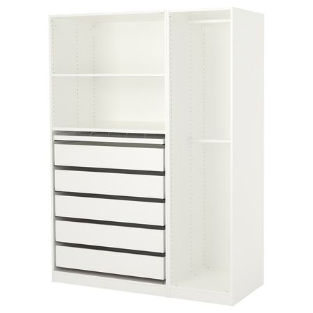PAX Гардероб - белый 150x58x201 см