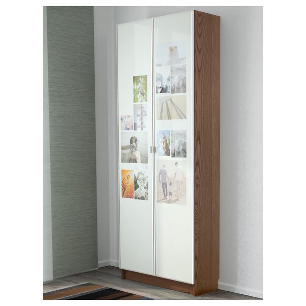 Стеллаж, коричневый ясеневый шпон 80x30x202 см IKEA BILLY БИЛЛИ / MORLIDEN МОРЛИДЕН 792.435.57 - фото 2