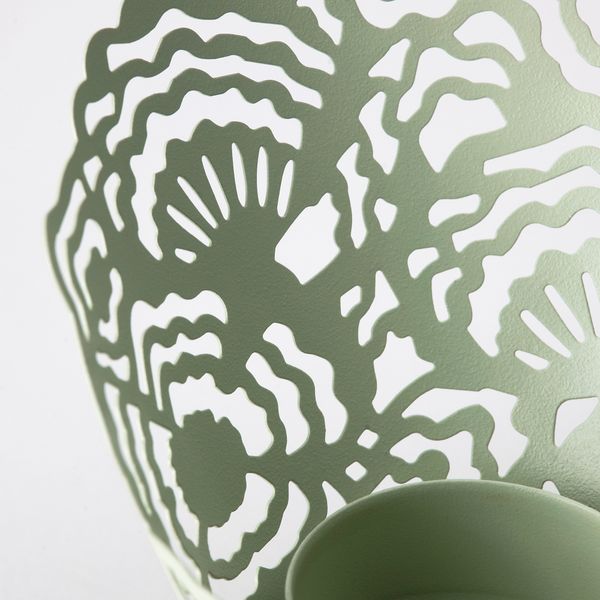 Подсвечник для греющей свечи, светло-зеленый, 11 см IKEA SILKESTRÄD 505.705.21 - схема-чертеж с размерами