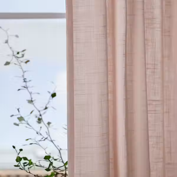 SILVERLÖNN СИЛВЕРЛЁНН Гардины, 2 шт. - розовый/с лентой 145x300 см - фото 3