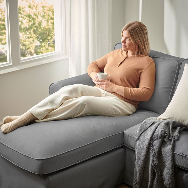 3-местный диван с козеткой, Remmarn светло-серый IKEA EKTORP ЭКТОРП 493.200.62 - фото 4