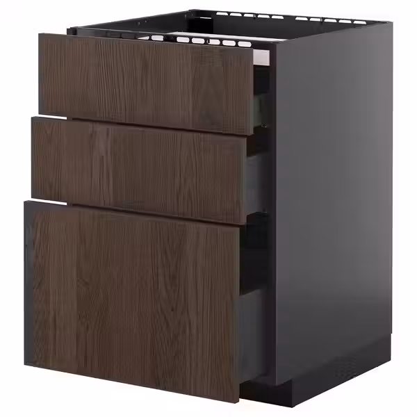 METOD / KNIVSHULT Шкаф д/варочной панели/3фасада/3ящ - фото 1