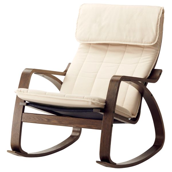 Кресло-качалка ПОЭНГ, коричневый, Ранста неокрашенный - фото 1