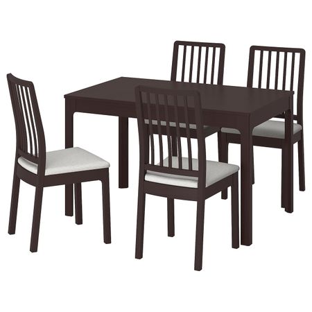 Стол и 4 стула, темно-коричневый/Оррста светло-серый 120/180 см IKEA EKEDALEN ЭКЕДАЛЕН / EKEDALEN ЭКЕДАЛЕН 292.212.80