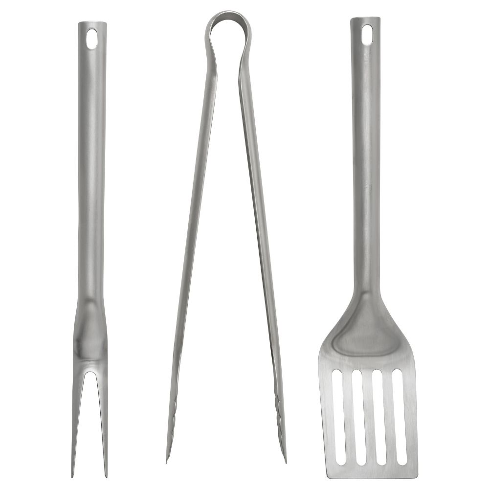 Аксессуары для гриля, 3 предмета, нержавеющая сталь IKEA GRILLTIDER ГРИЛЛЬТИДЕР 905.647.21 - фото 1