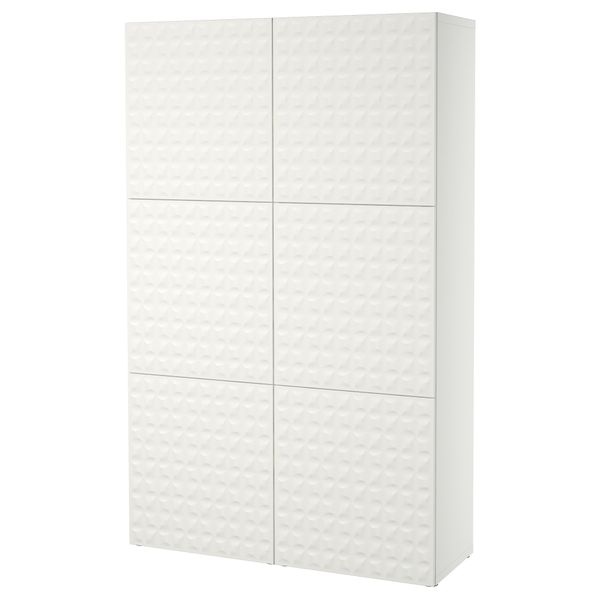 Комбинация для хранения с дверцами БЕСТО, Дьюпвикен белый (120x40x192 см) - фото 1