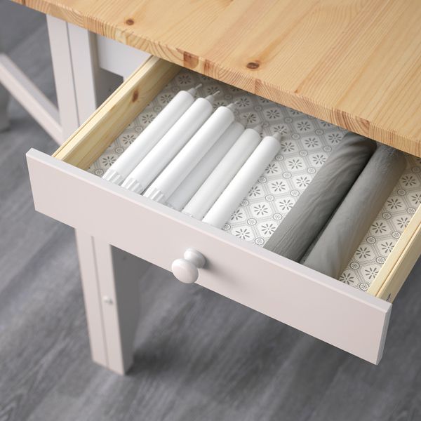 Стол складной, светлая морилка антик/серый 67/134/201x78 см IKEA GAMLEBY ГЭМЛЕБИ 403.588.89 - фото 7