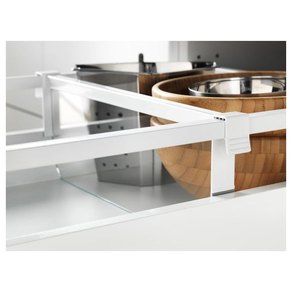 Разделитель для среднего ящика, белый/прозрачный 40 см IKEA MAXIMERA МАКСИМЕРА 703.677.45 - схема-чертеж с размерами