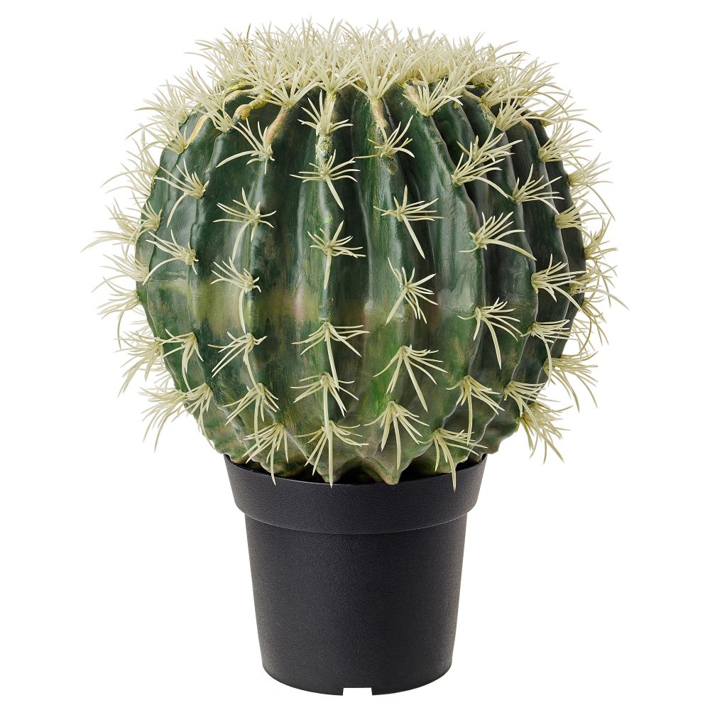 Искусственное растение в горшке ФЕЙКА, кактус, в форме шара (15 см) - фото 1